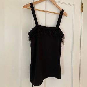DKNY MARABOU TRIM CAMI